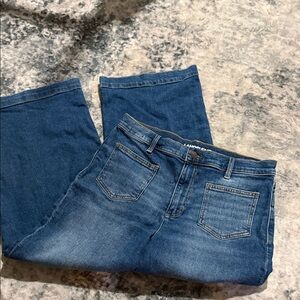 Lands' End Blue Wide Leg Jean